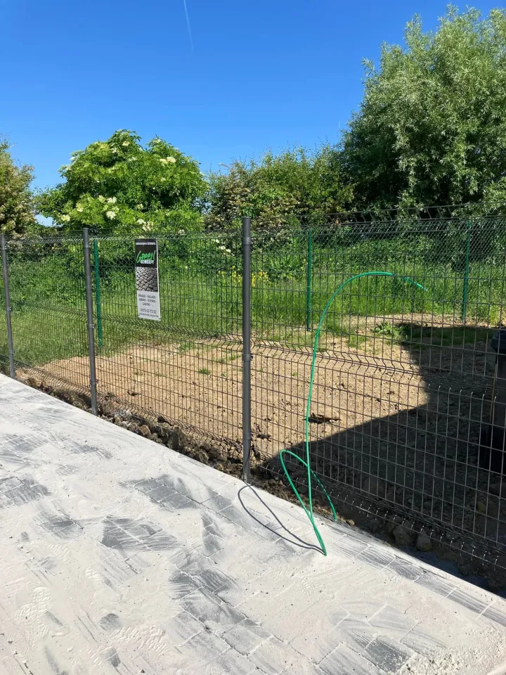 réalisation clôture et gabions à Hannut par Green Concept